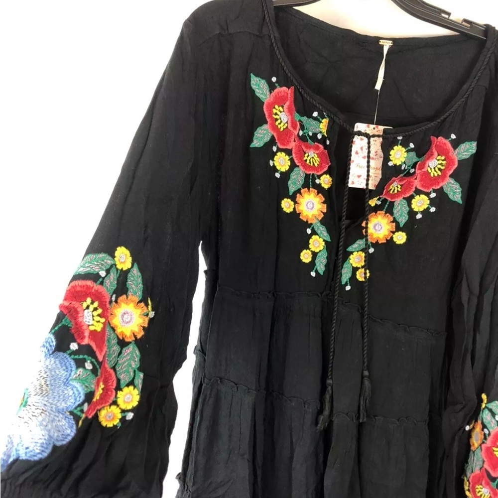 Free People Spell On You Women’s Embellished Mini Short Black Dress Size Small - Picture 3 of 5